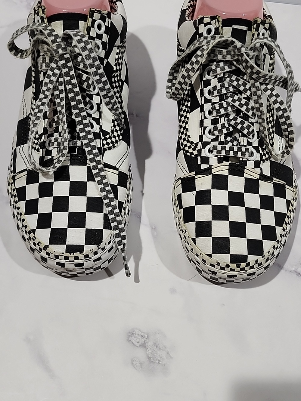 Vans Checkered Black and White Sneakers - Picture 3 of 7